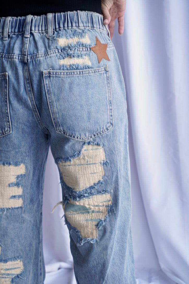 The Brinetta Distressed Denim Pant