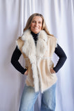 The Elaine Faux Fur & Suede Vest