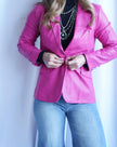 The Lettie Faux Leather Blazer