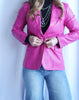 The Lettie Faux Leather Blazer