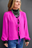 The Adria Tie Front Blouse