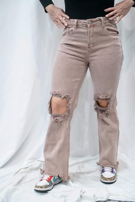 The Miller High Rise Distressed Pant