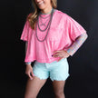 The Janice Marbled Mesh Layering Top