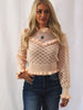 The Ellison Ruffle Crochet Blouse