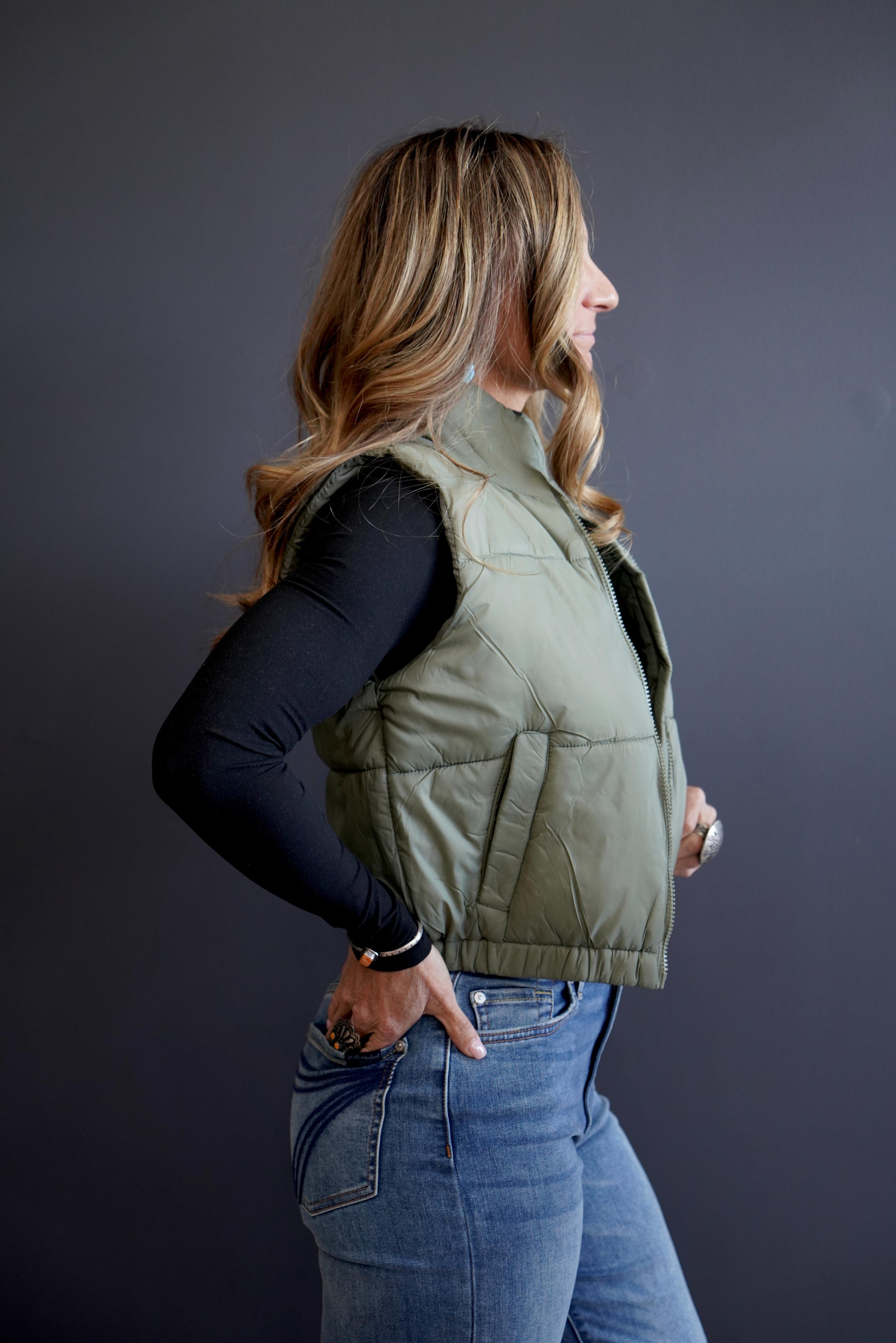 The Thoroughbred Crop Puffer Vest