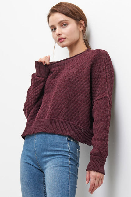 The Julienna Ribbed Crop Sweater