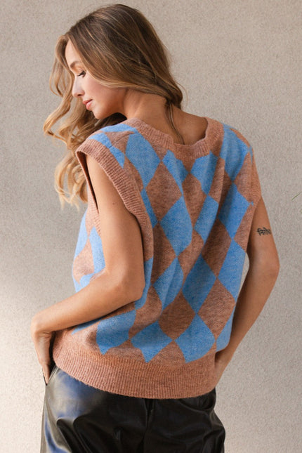 The Lyla Argyle Sweater Vest