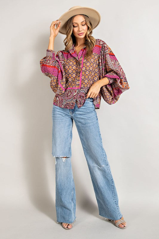 The Taffy Ballon Sleve Statement Top