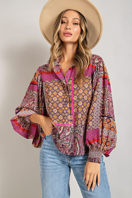 The Taffy Ballon Sleve Statement Top