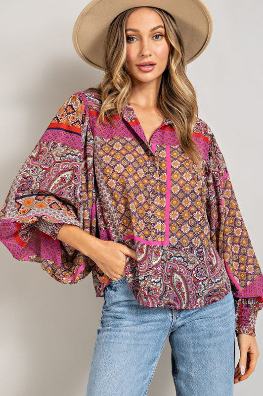 The Taffy Ballon Sleve Statement Top