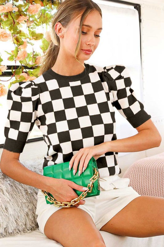 The Harker Checkered Printed Sweater