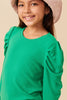 Hal + Co Girls Puff Shoulder Top