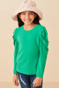 Hal + Co Girls Puff Shoulder Top