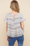 The Cris Linen Tiered Babydoll Top