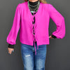 The Adria Tie Front Blouse