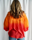 The Kaki Balloon Sleeve Dip Dyed