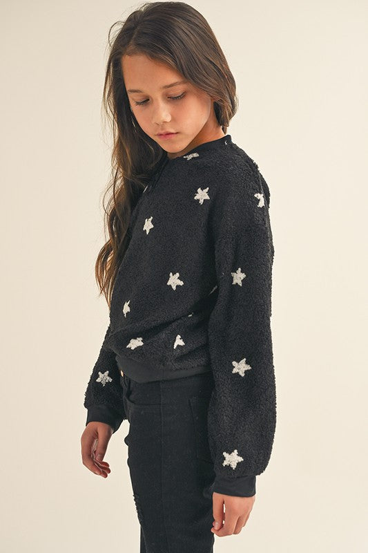 Hal + Co Girls Star Henley Hoodie