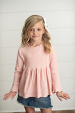 Girls Long Sleeve Ribbed Top