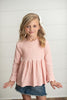 Girls Long Sleeve Ribbed Top