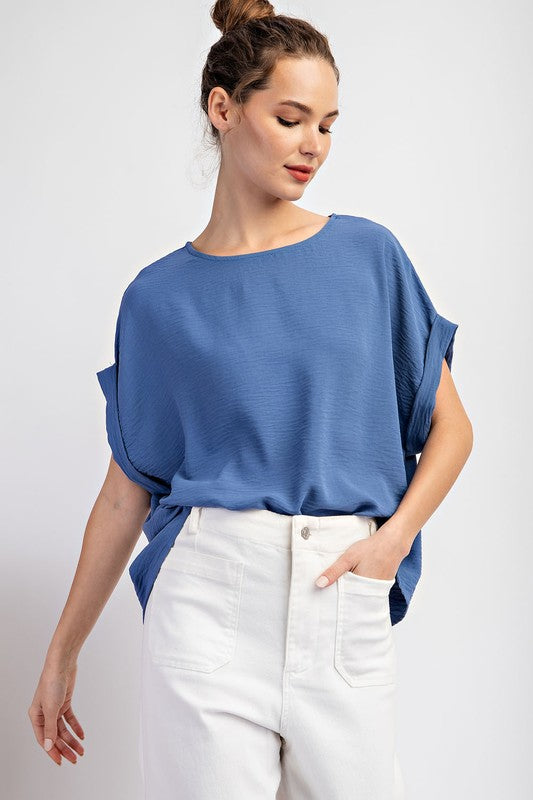 The Dreya Short Sleeve Boat Neck Top