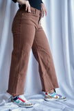 The Wrigley Wide Leg Crops in Espresso