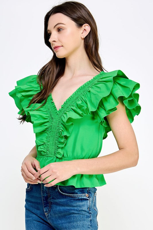 The Archerd Double Ruffle Top