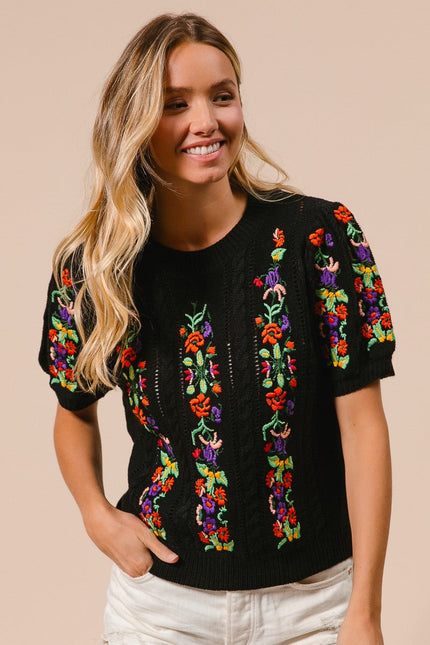 The Deidra Embroidered Summer Sweater