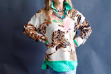 The Amorita Floral Mock Neck