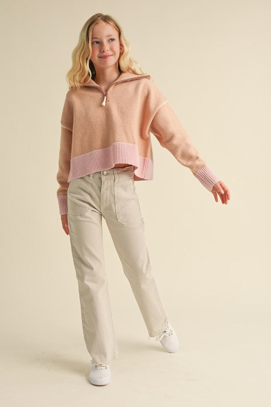 Hal + Co Girls Sailor 1/4 Zip