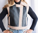 The Express Her Sherpa & Faux Leather Vest