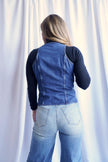 Fitted Denim Vest | in Secretariat | 7 for all Mankind