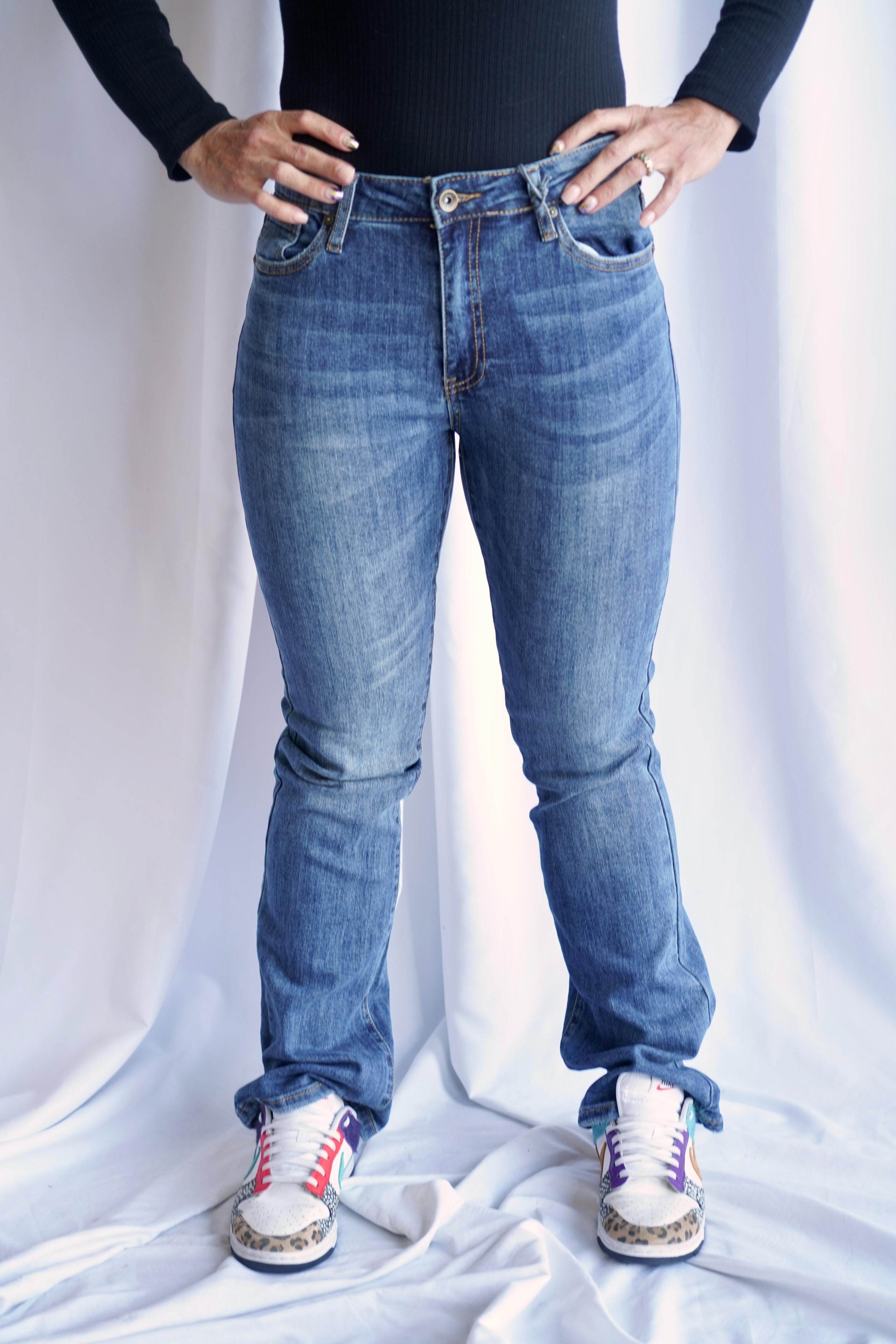 The Luna Mid Rise Skinny Bootcut Jean