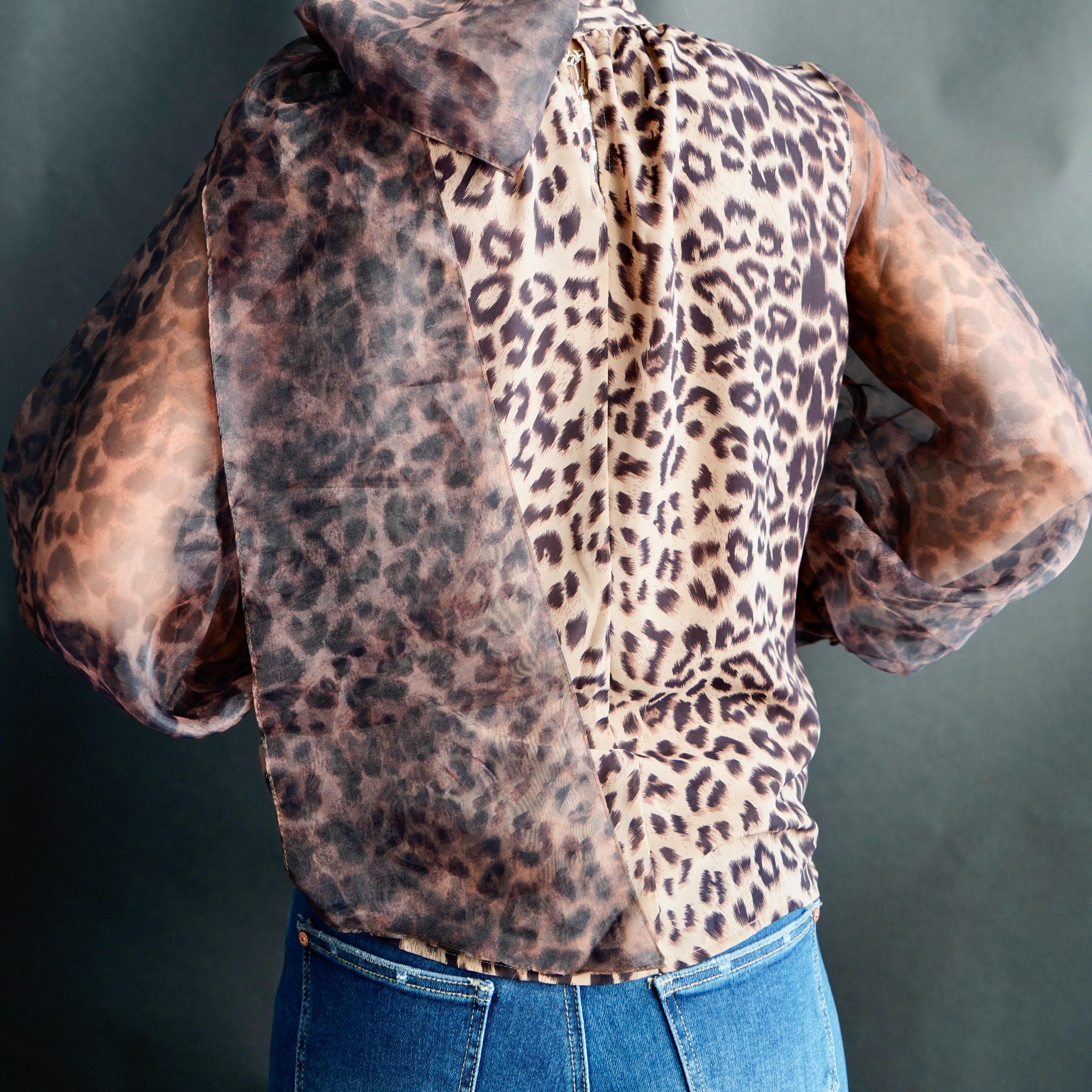 The Baxter Leopard Print Bow Blouse