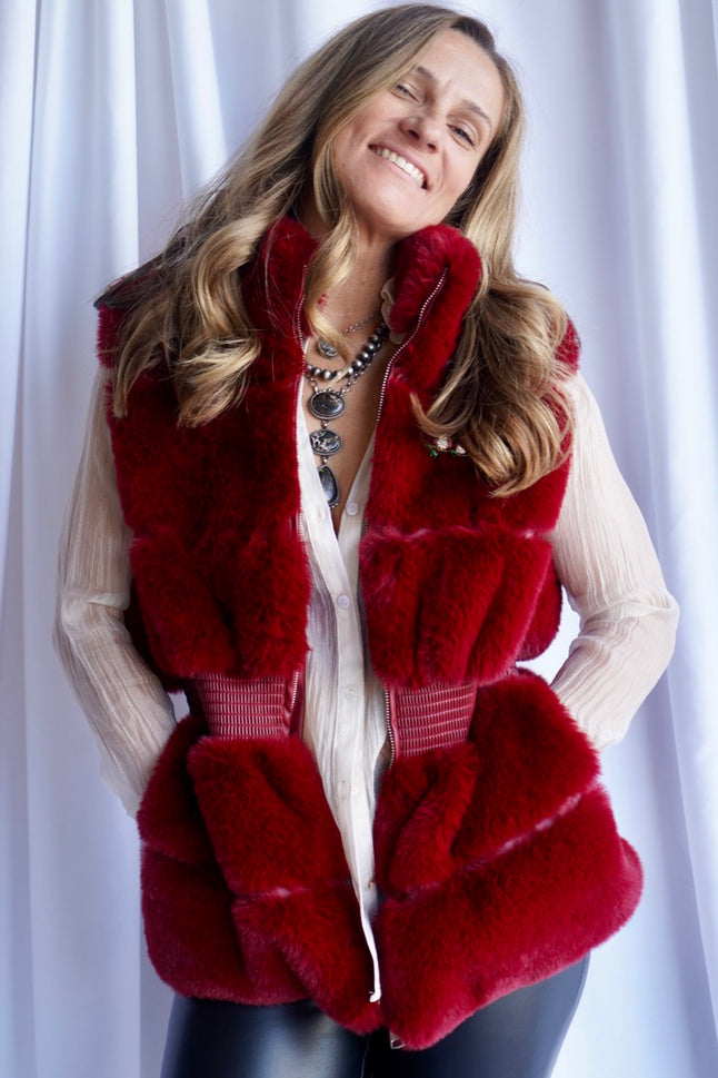 The Winter Spice Vest in OxBlood by Aratta