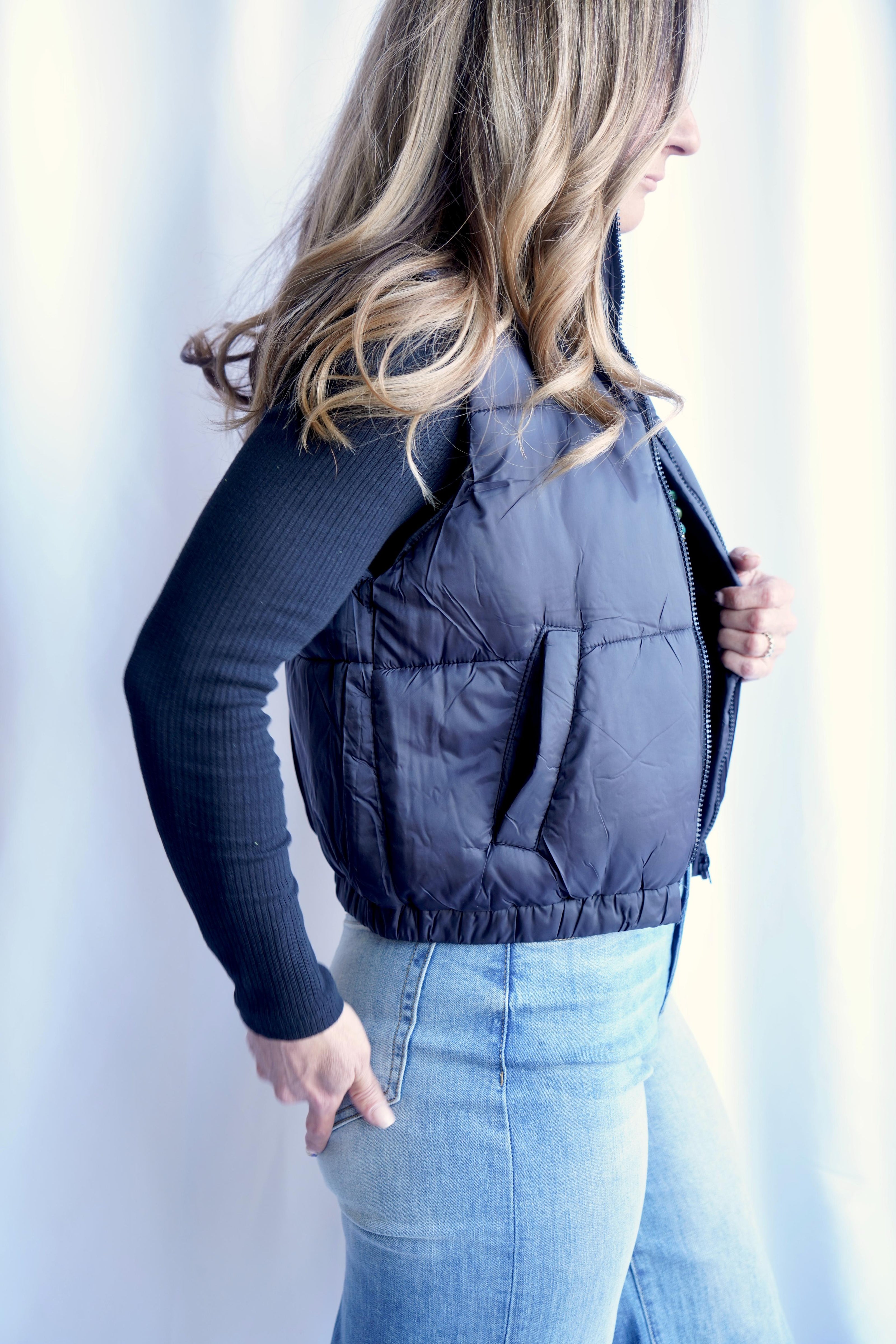 The Thoroughbred Crop Puffer Vest