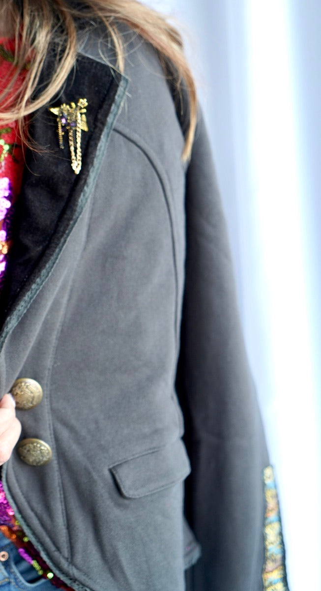 The Colonel Jacket in Vintage Charcoal