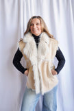 The Elaine Faux Fur & Suede Vest