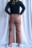 The Wrigley Wide Leg Crops in Espresso