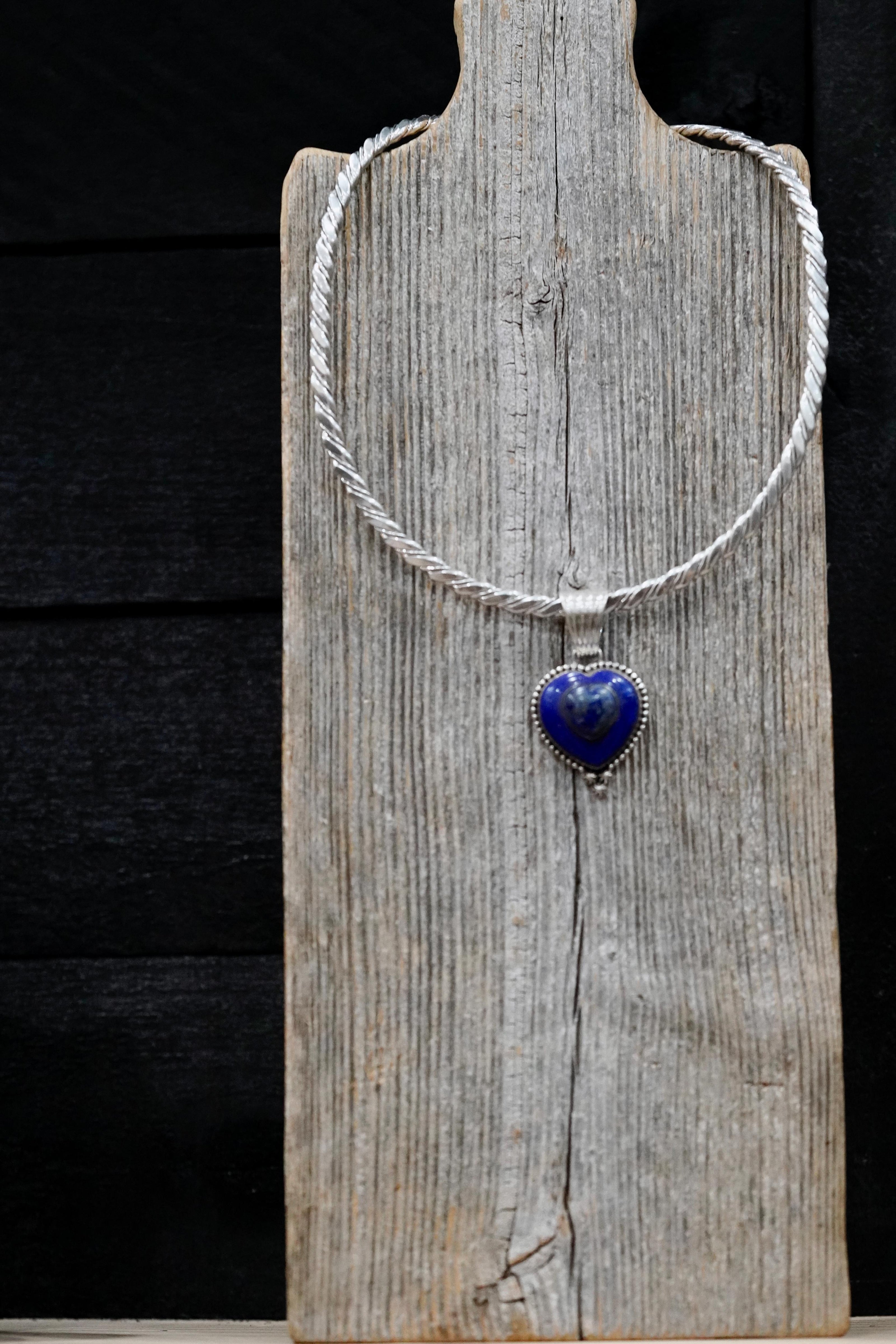 The Forget Me Not Pendant | Blue Lapis & Denim Lapis |