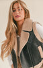 The Express Her Sherpa & Faux Leather Vest