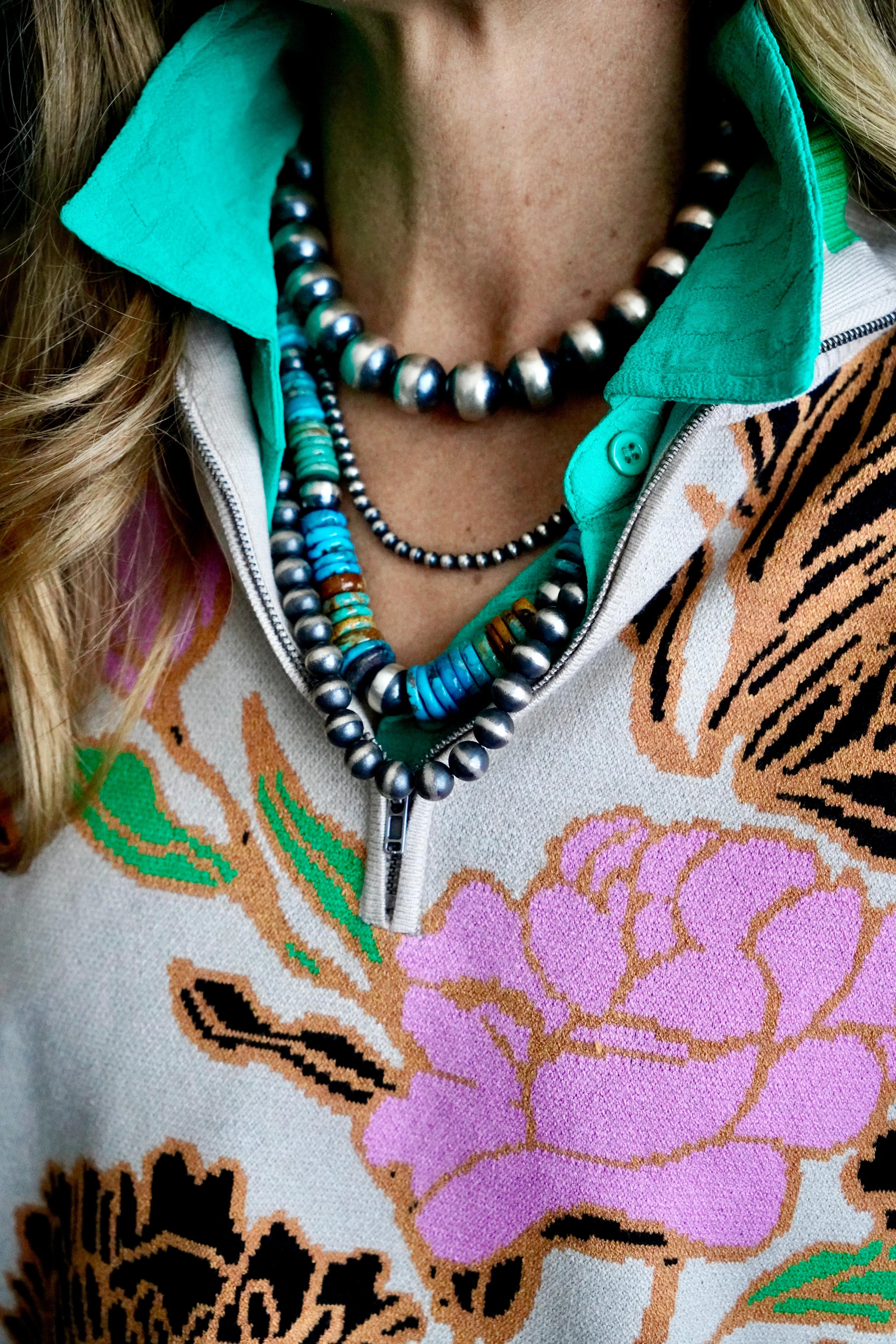 The Amorita Floral Mock Neck
