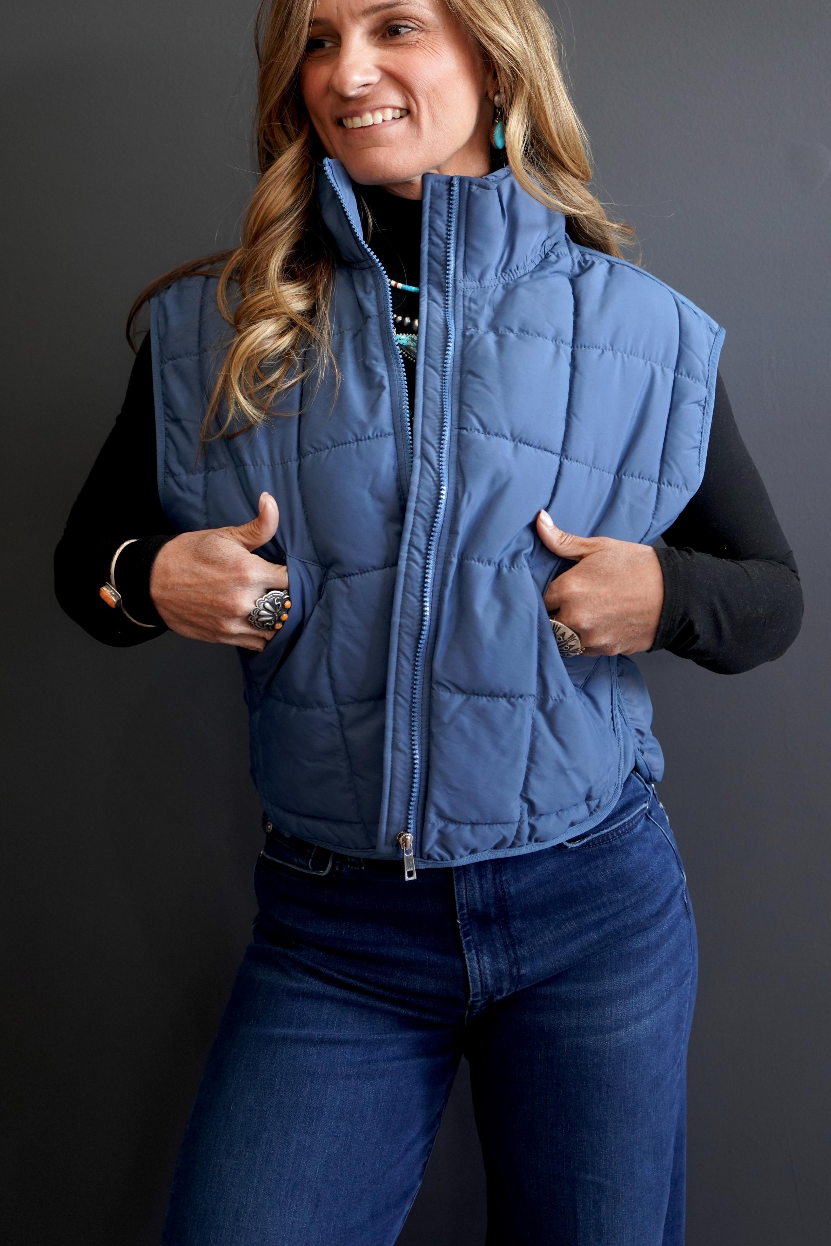 The Goldman High Neck Puffer Vest