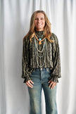 The Canter Crinkle Foil Blouse