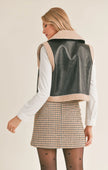 The Express Her Sherpa & Faux Leather Vest