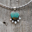 The Nasturtium Heart and Pearl Pendant