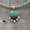 The Nasturtium Heart and Pearl Pendant