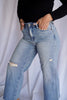 The Nori Wide Leg Crop by Hidden Jeans in Vintage Wash