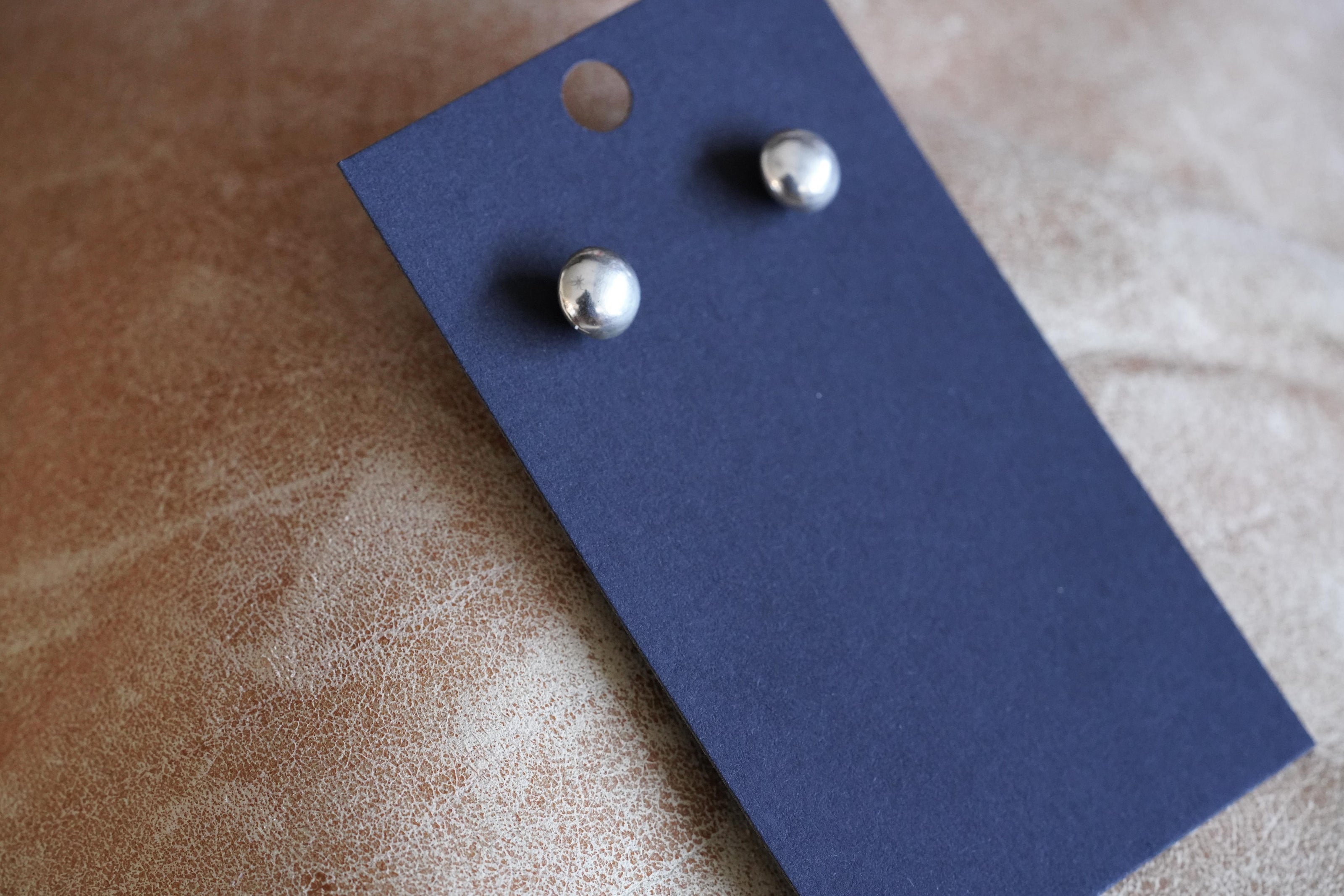 The Hudson Cushion Pearl Studs | Navajo Artist Selina Warner | 8 mm |