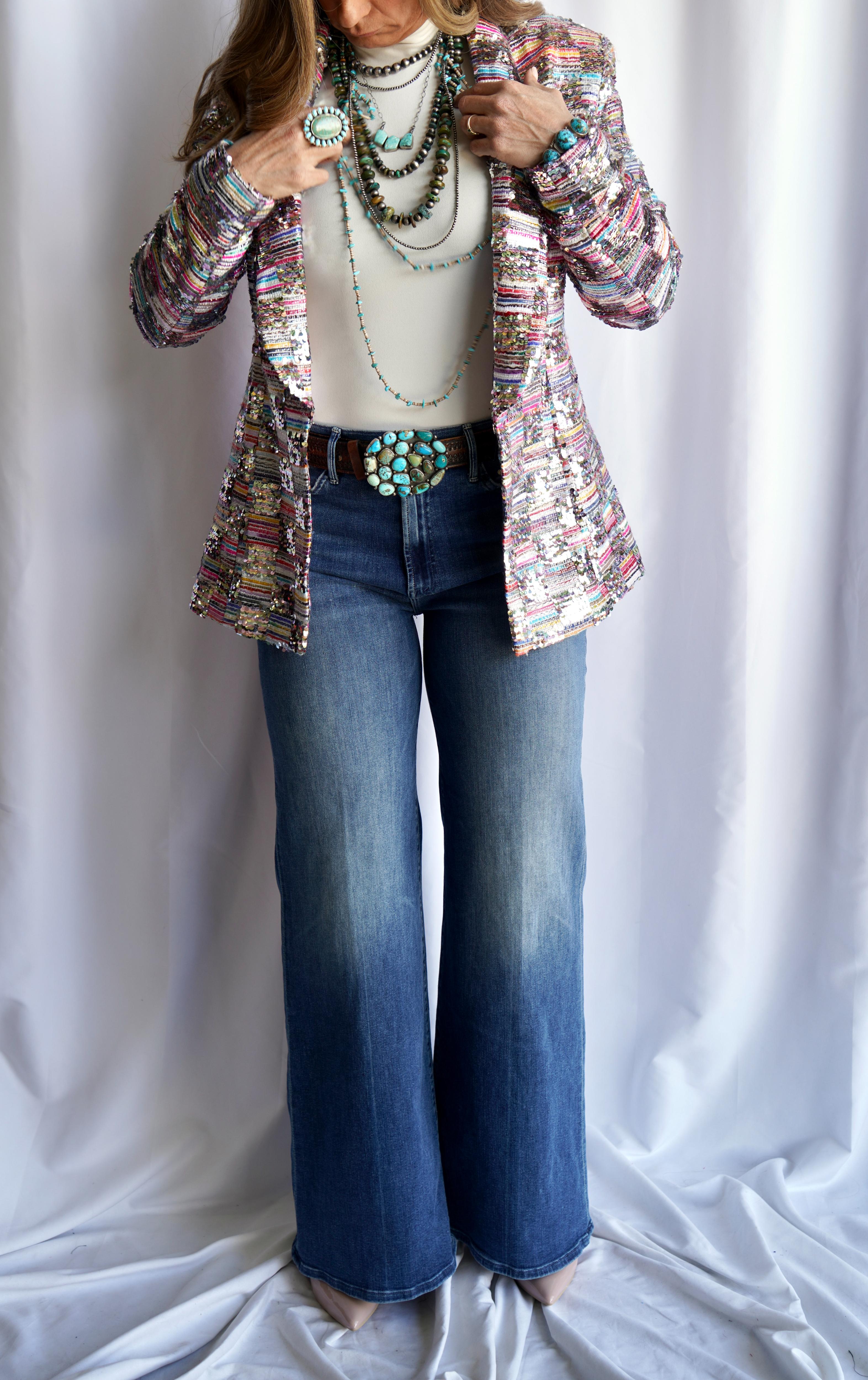 Ursula Sequin And Tweed Blazer