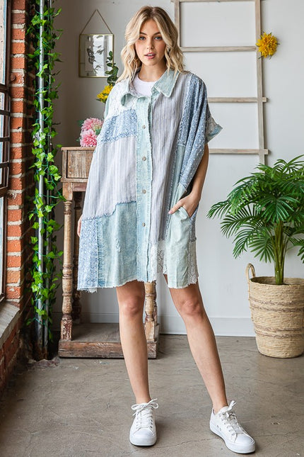 The Solo Ryles Mixed Shirt Dress